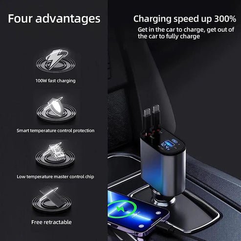 4 in 1 Retractable Charger - Noorz