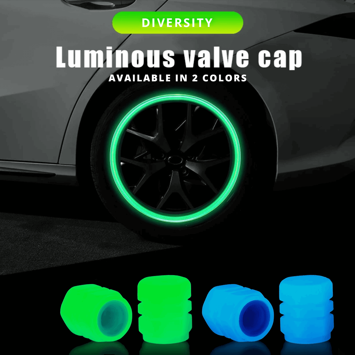 Car luminous tire valve cap - Noorz